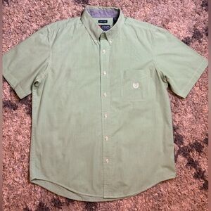 Chaps Green Button-Up Shirt
